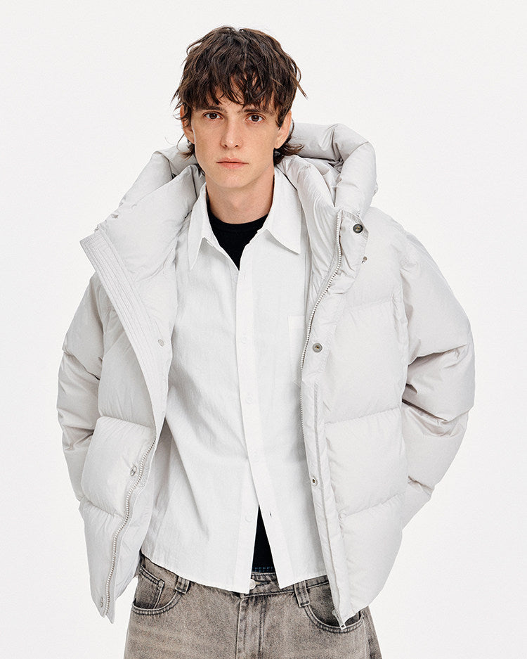 Warm Lightweight Down Jacket with Hood