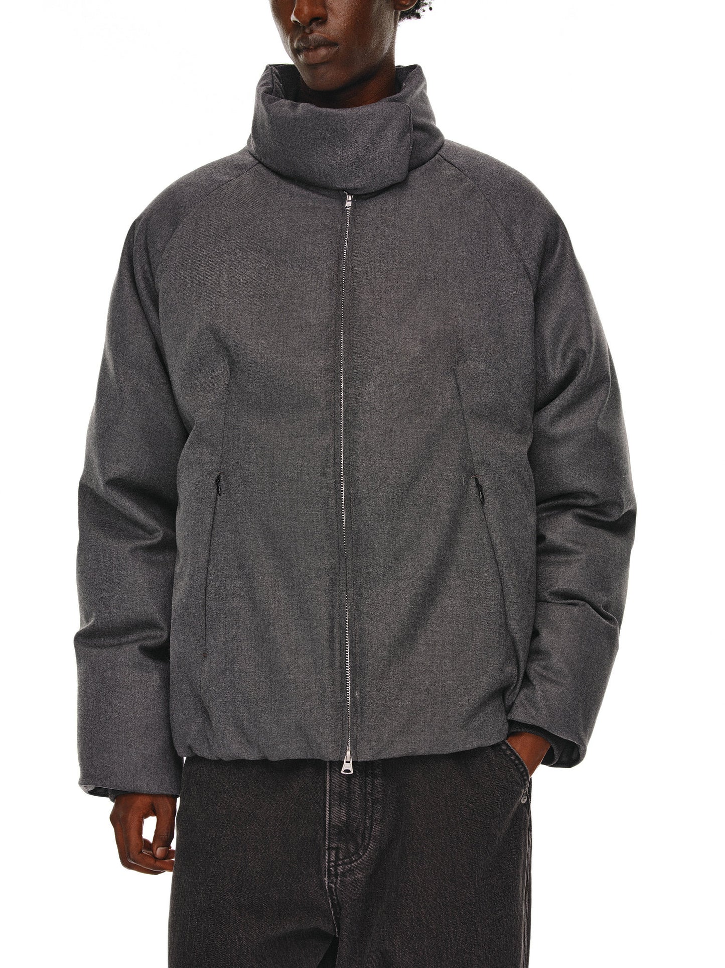 Woven Scarf Down Jacket