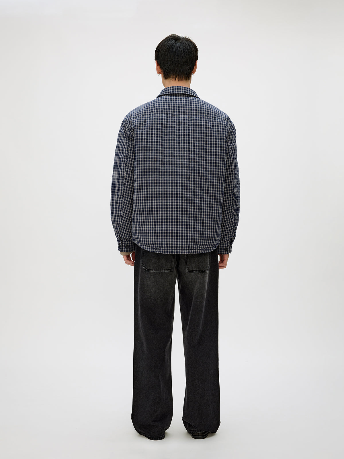 Checkered White Duck Down Jacket