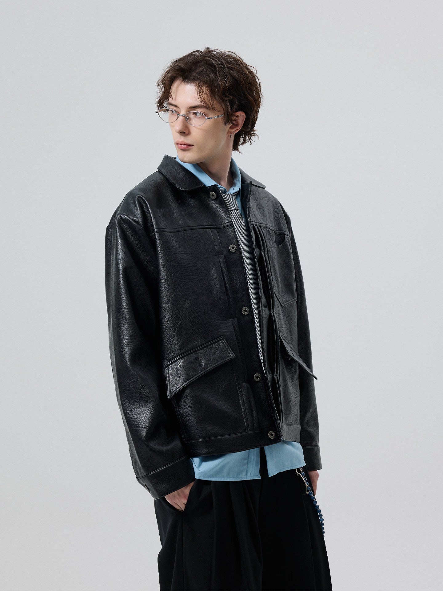 Retro Faux Leather Jacket