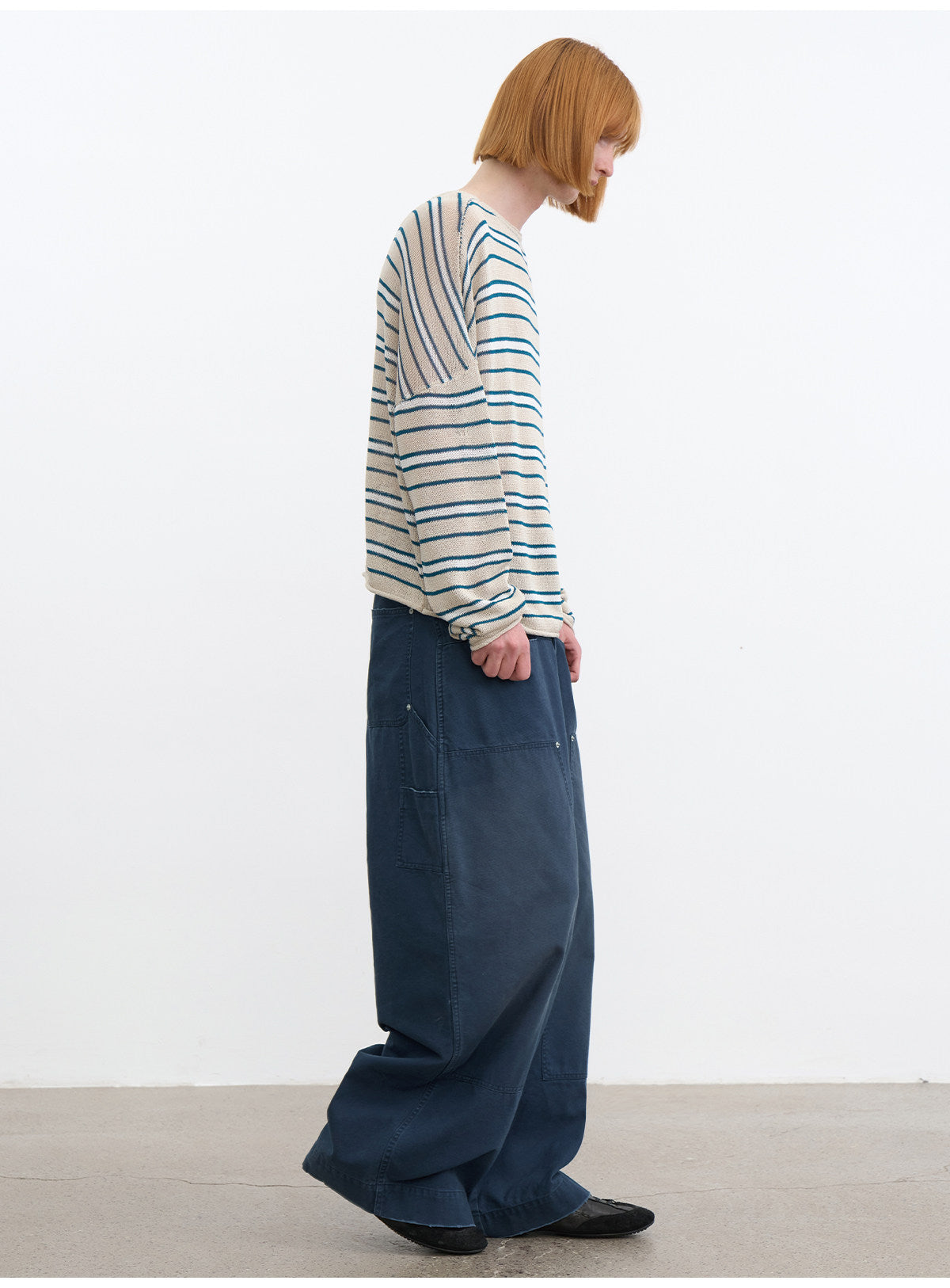 Distressed Multi-Stud Casual Pants