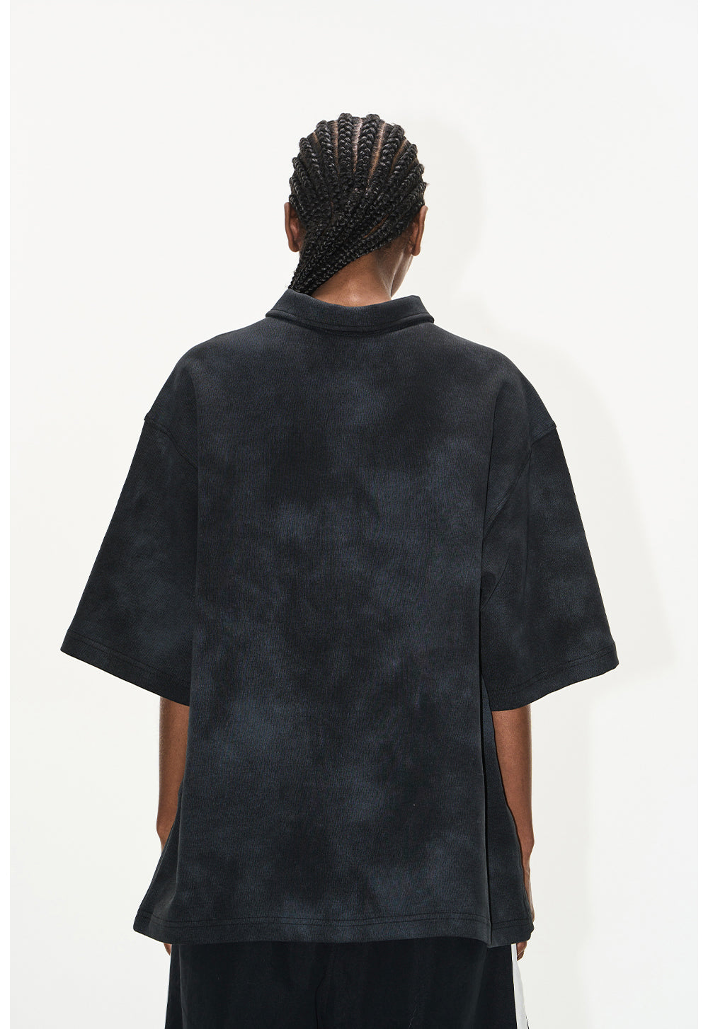 Dirty-dye polo shirt