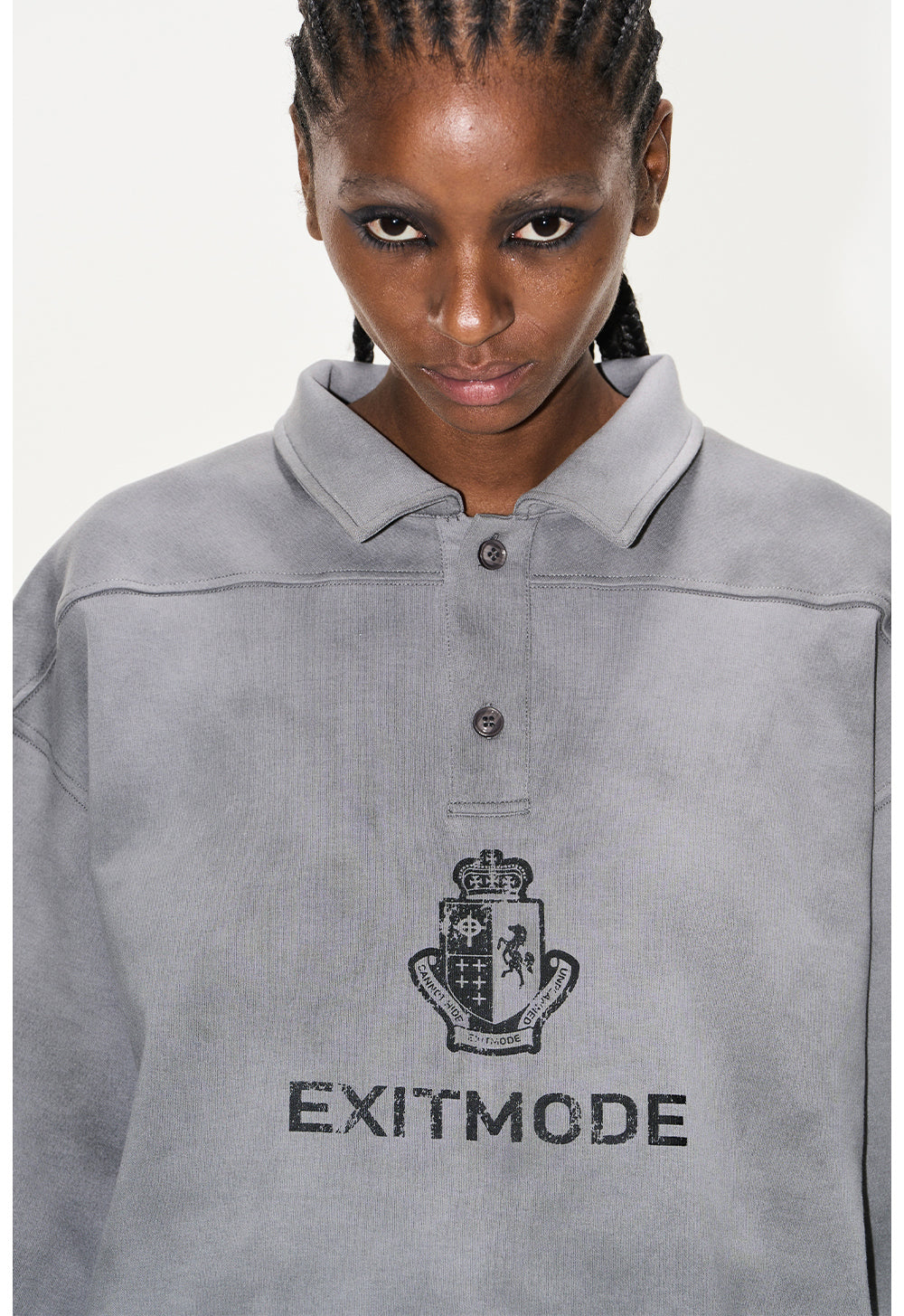 Dirty-dye polo shirt