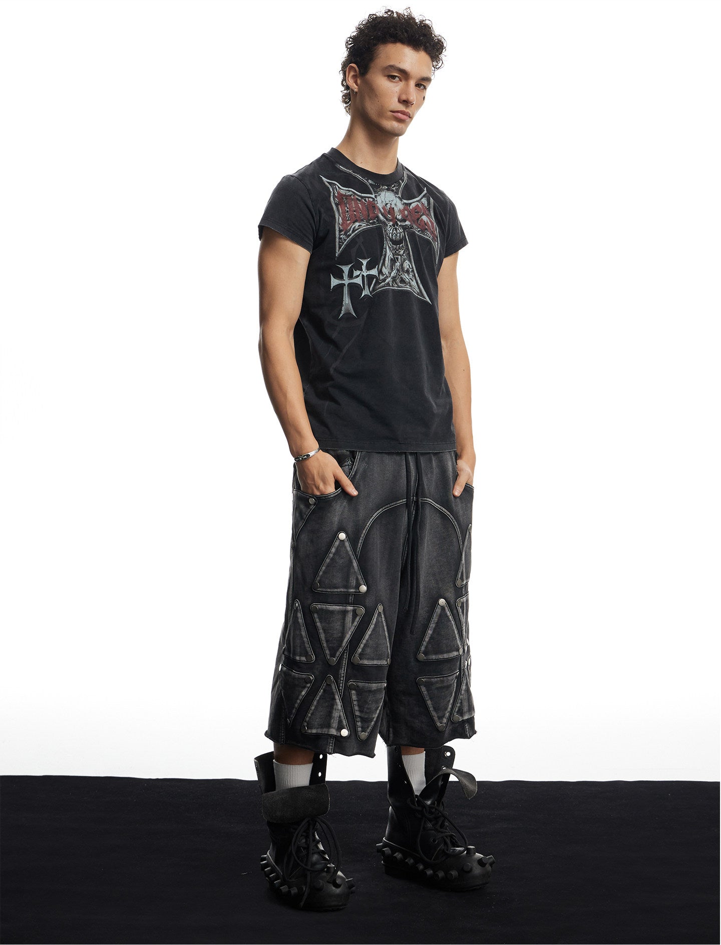 Heavy-Duty Washed Shorts