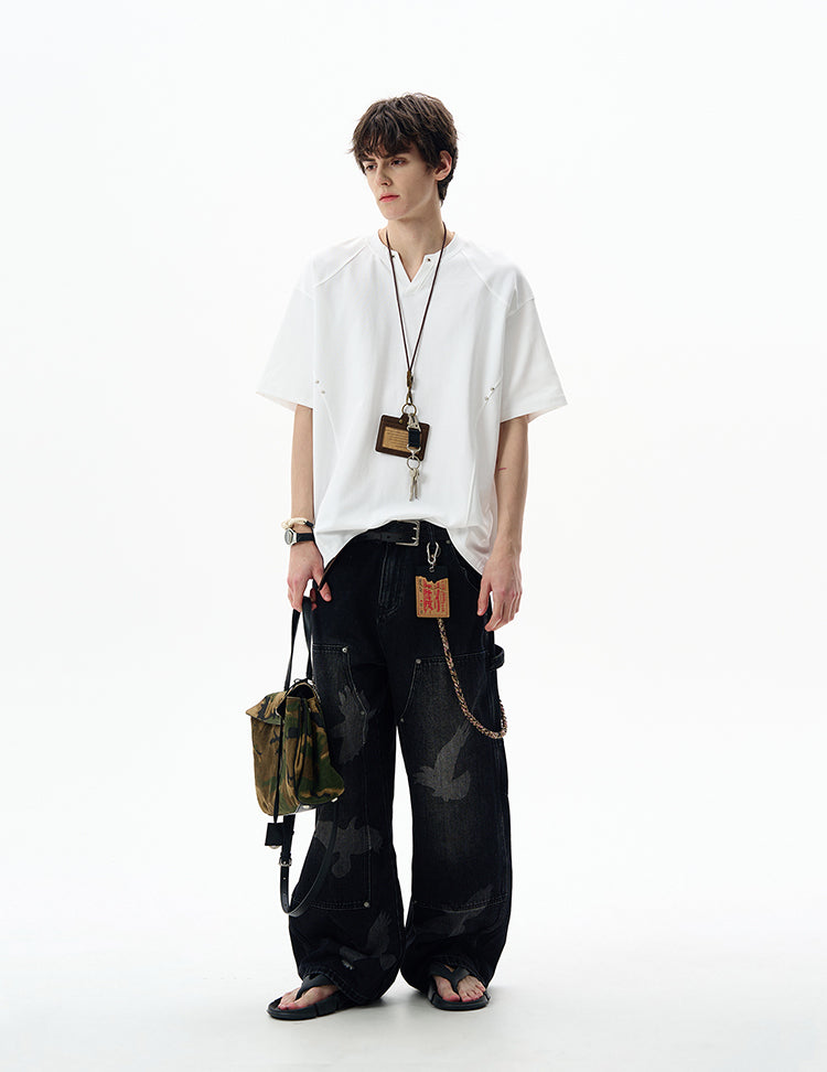 Deconstruction V-neck T-shirt