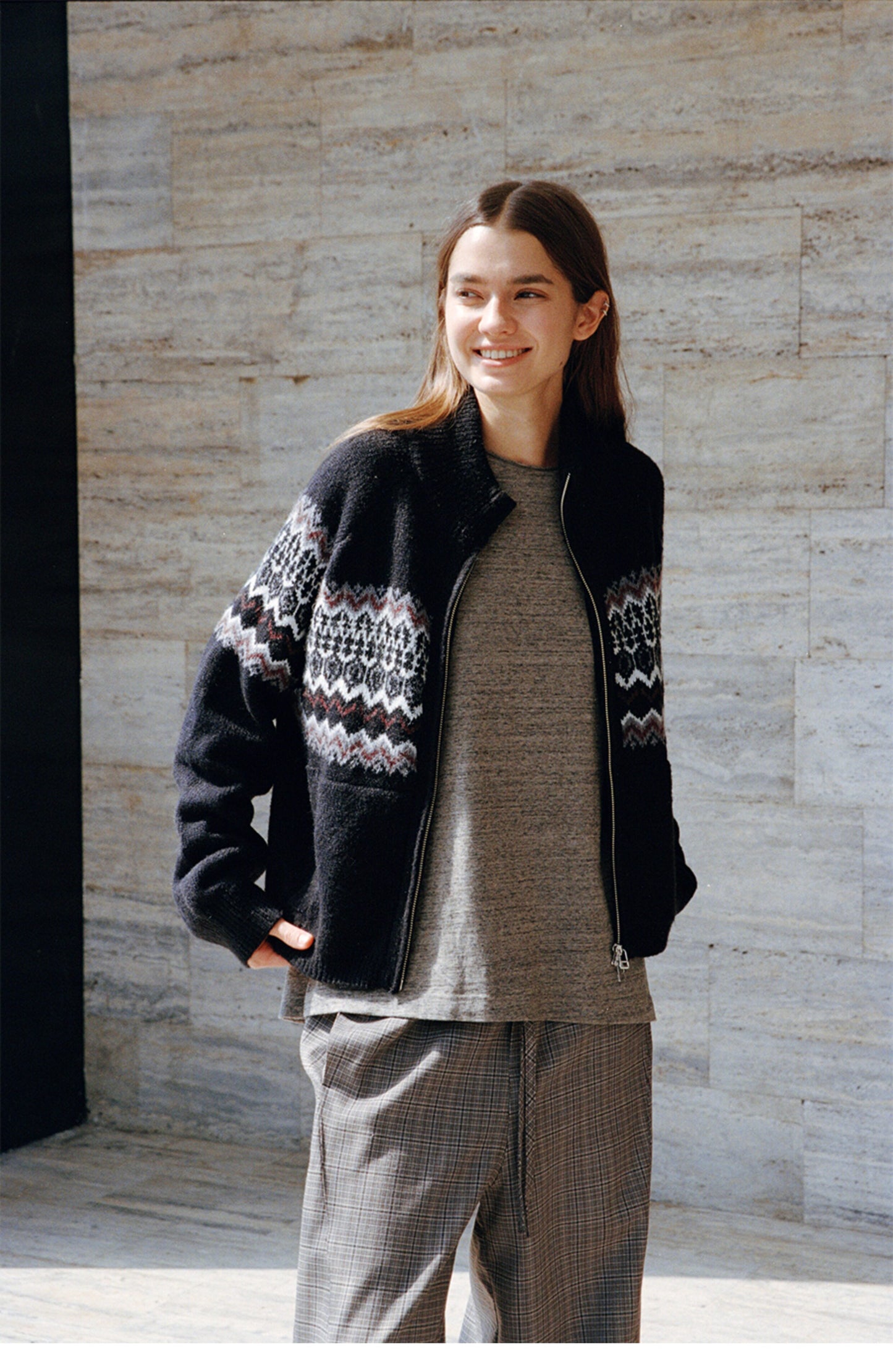 Vintage Zipper Cardigan