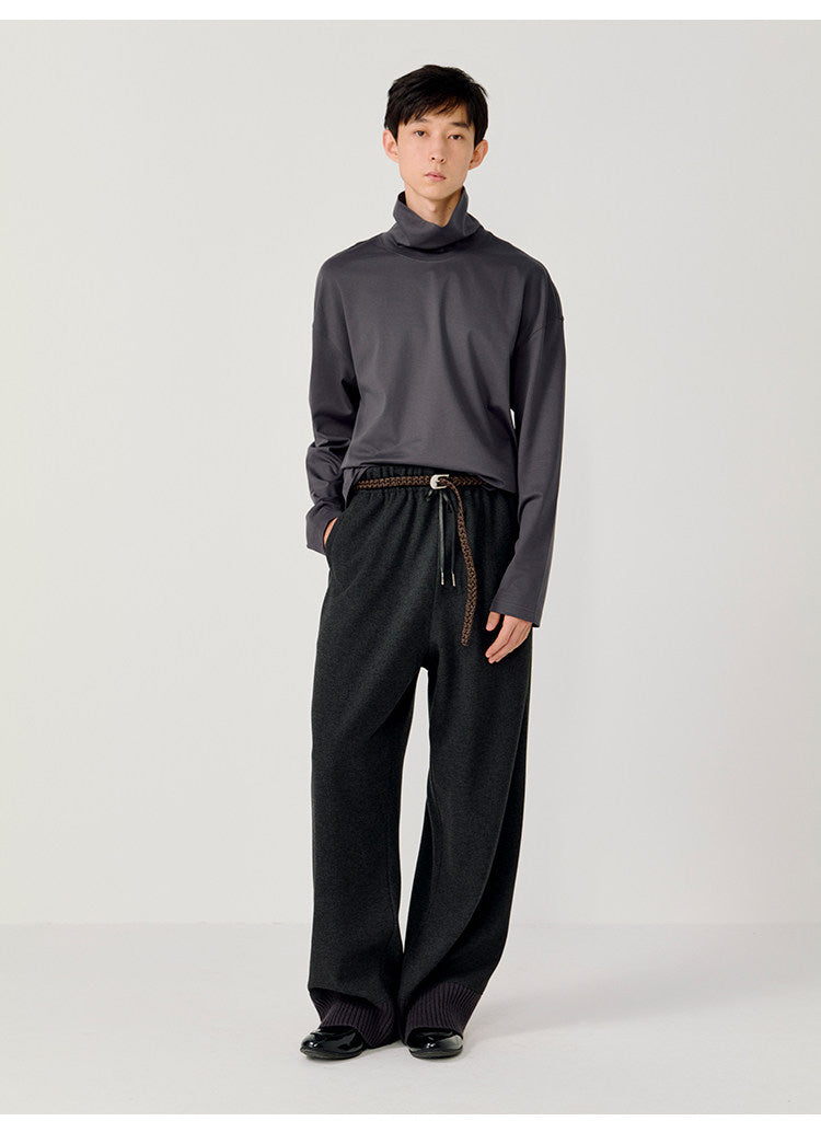 Knit Straight Casual Pants