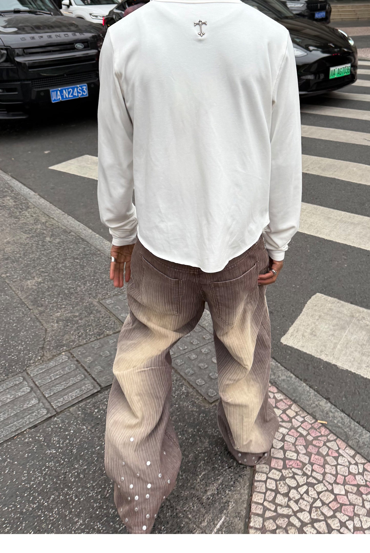 Studded Corduroy Pants