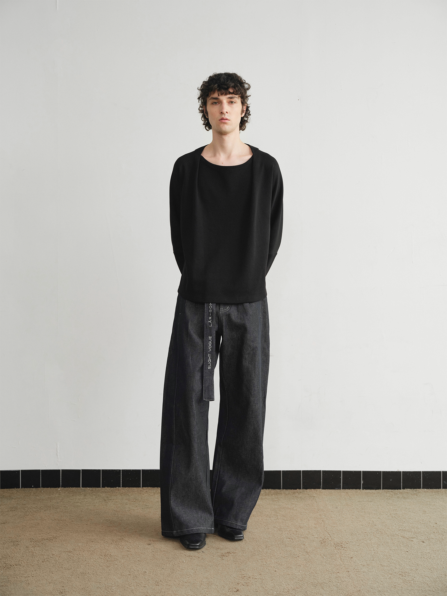 Pleated Single-Cut T-Shirt