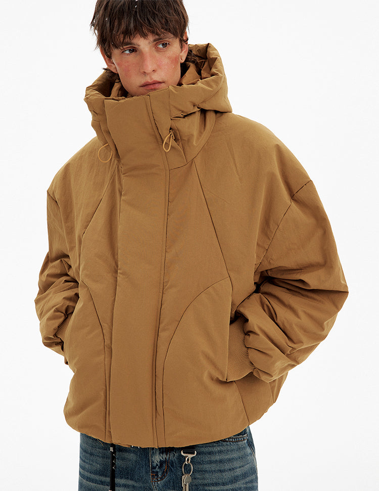 Hooded Deconstructed Down Jacket