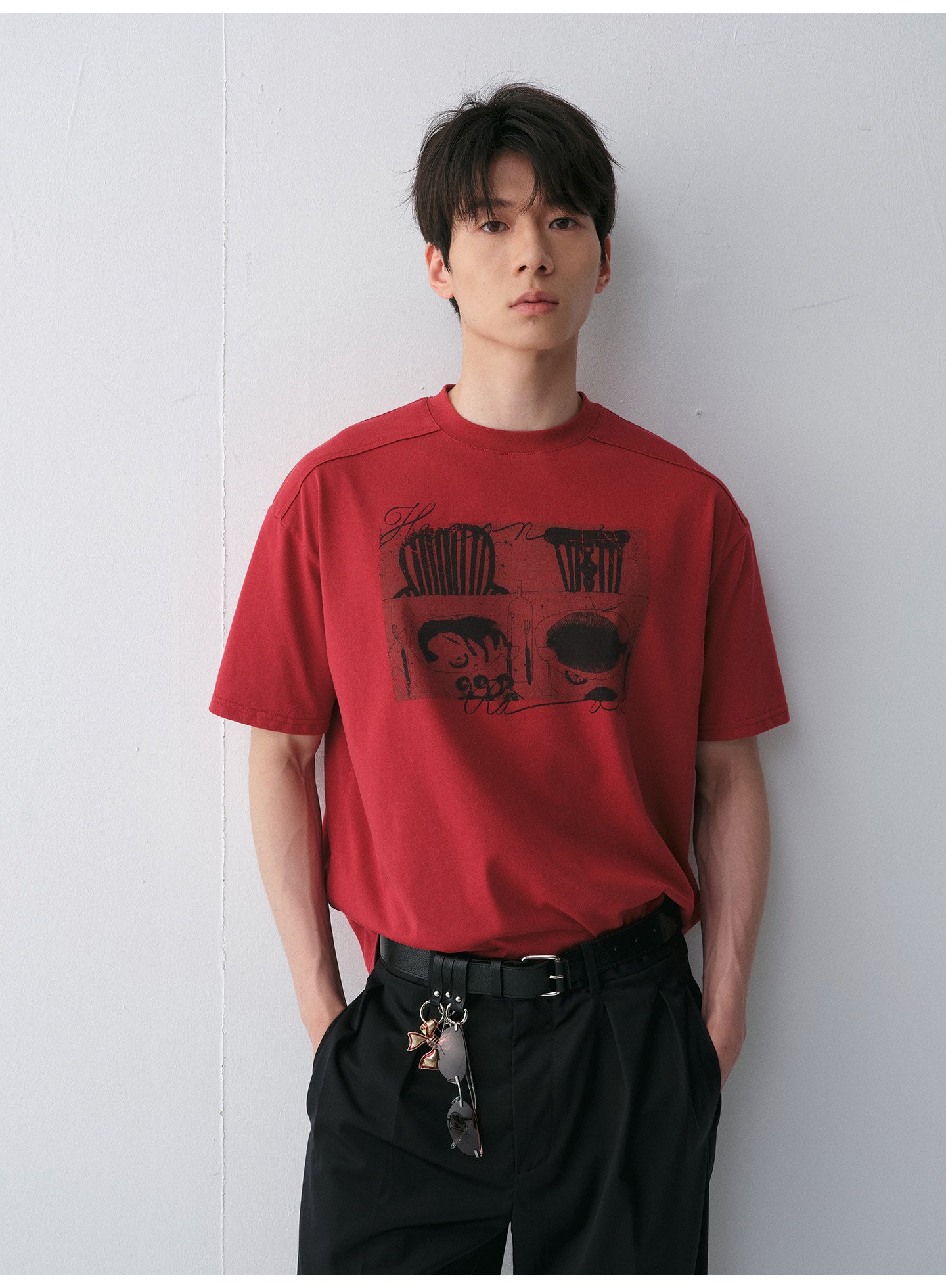 Distressed-Print T-Shirt
