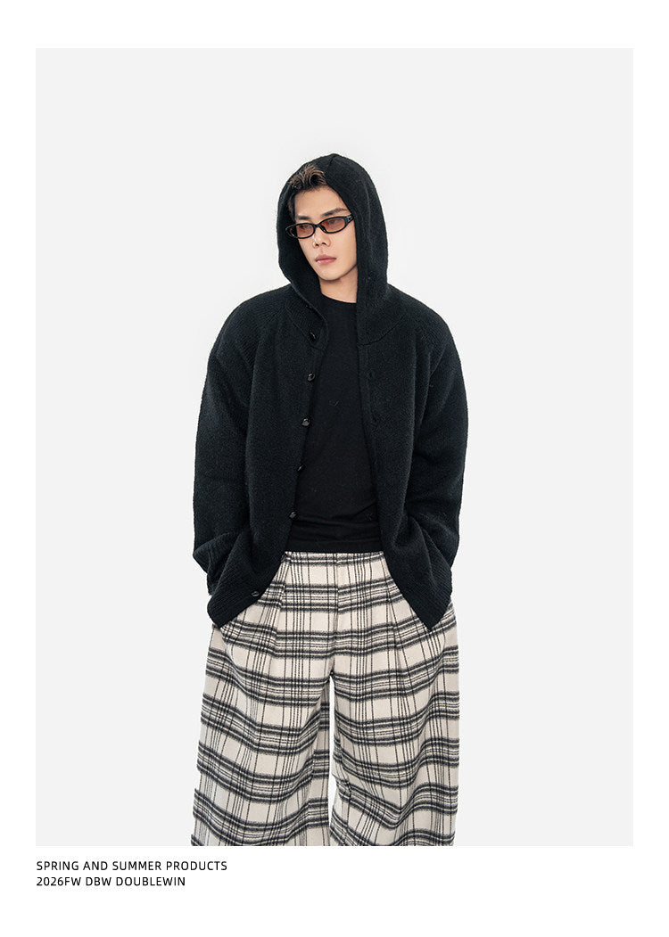 Knitted Cardigan with Hood