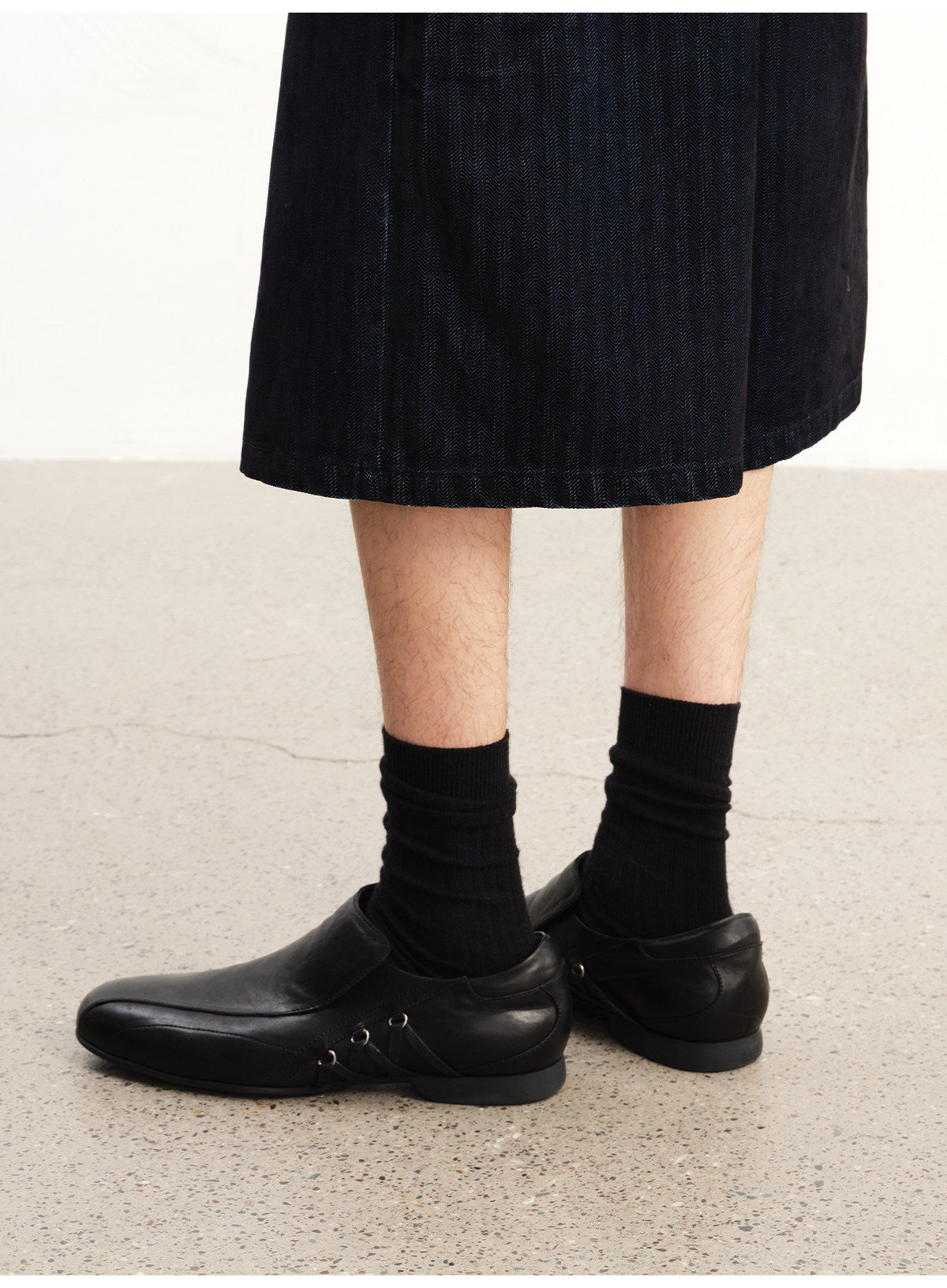 Monk-strap leather shoes