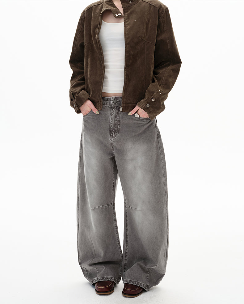 Retro-Washed White Machete Jeans