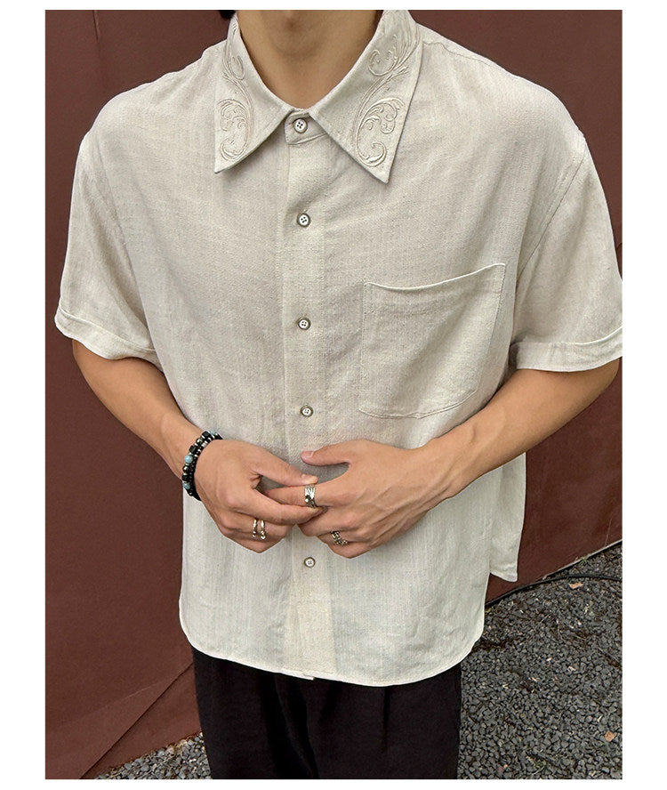 Unique Design Embroidered Shirt