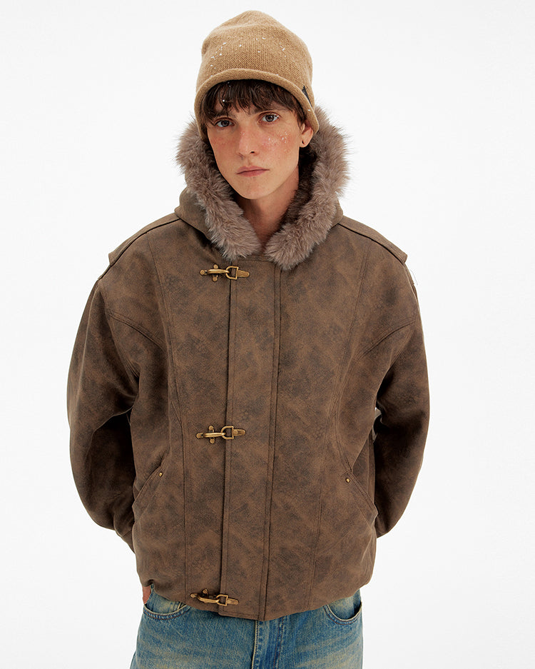 Metal Buckle Cotton Jacket