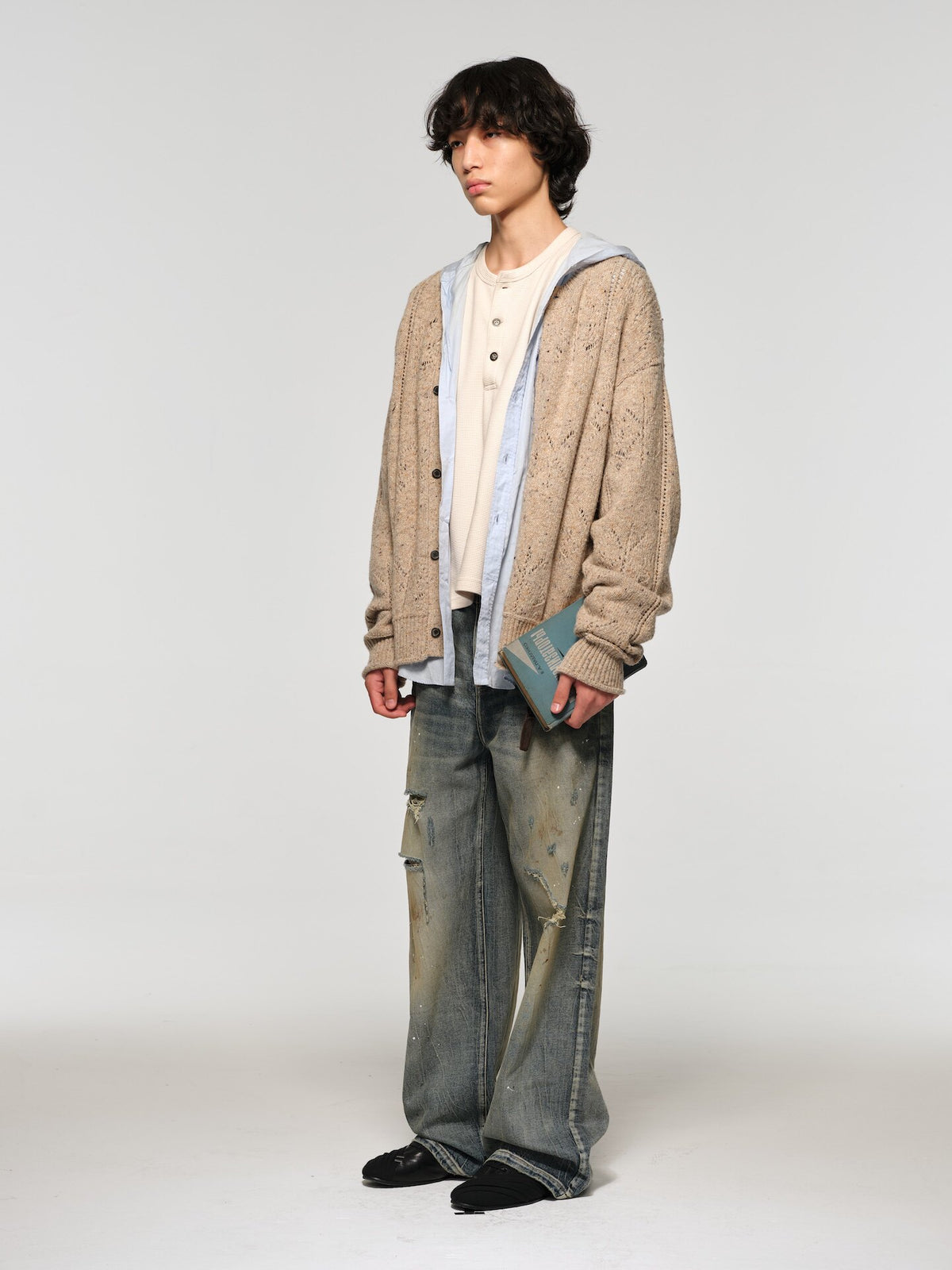 Alpaca Wool Cardigan with Buttons