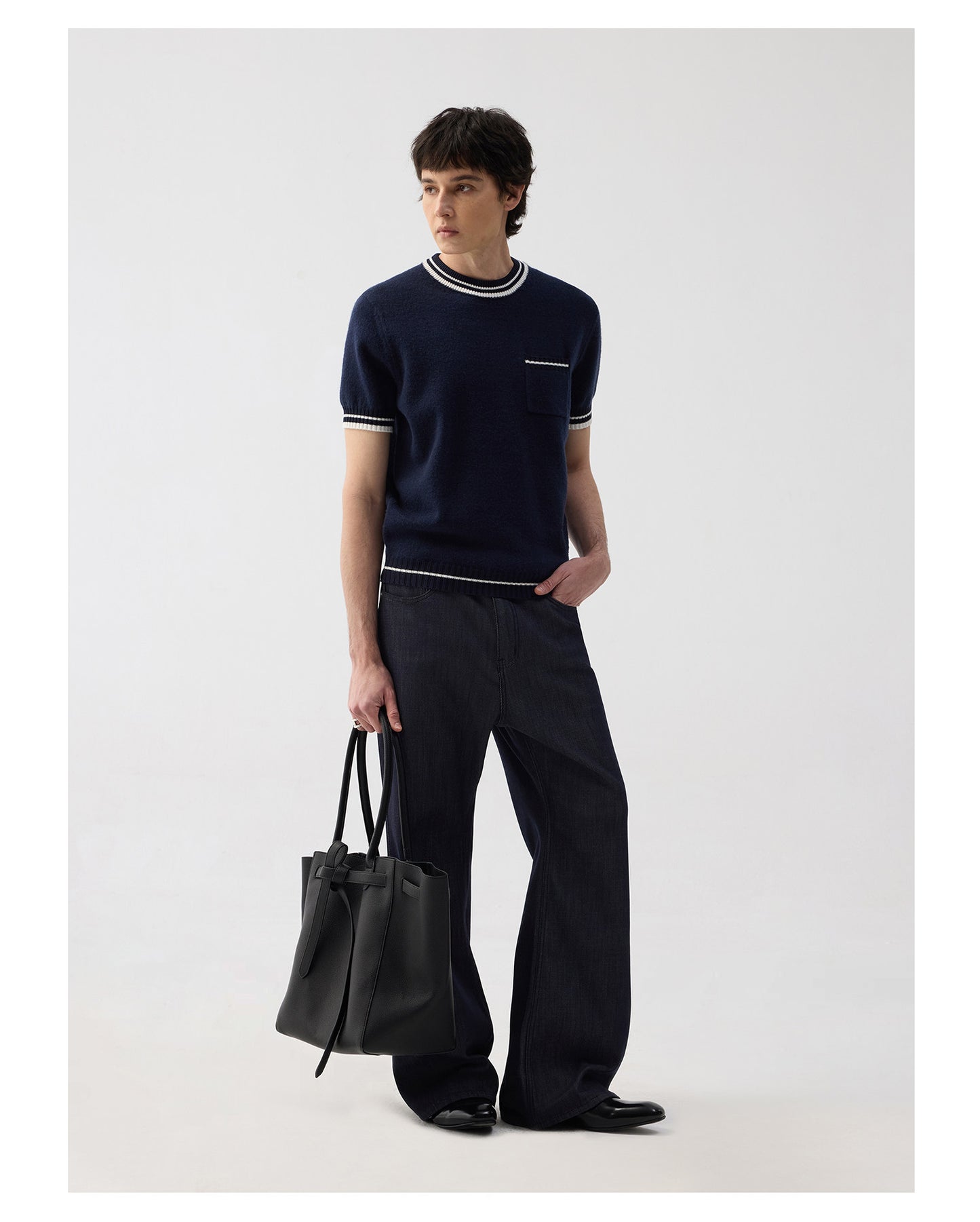 Casual Knit Crew Neck Shirt