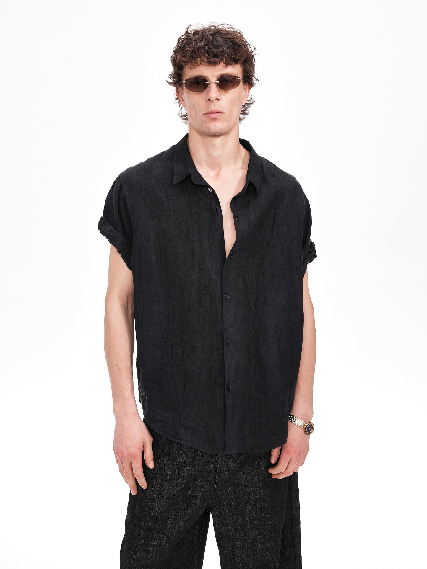 Roll-Up Sleeve Casual Shirt