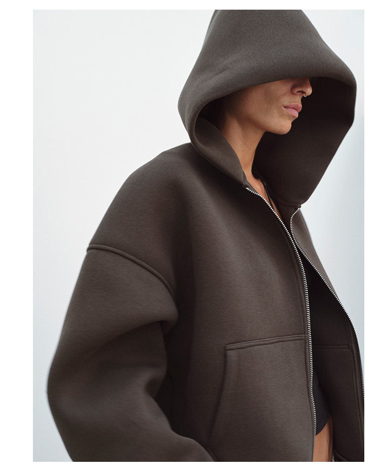 Oversized Zip-Up Sweatshirt
