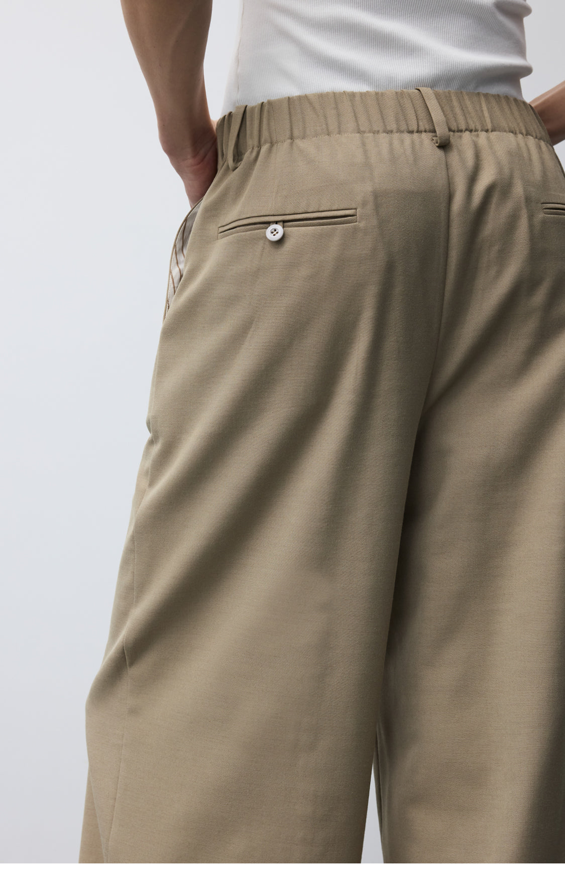 Elasticity Loose-fitting straight pants
