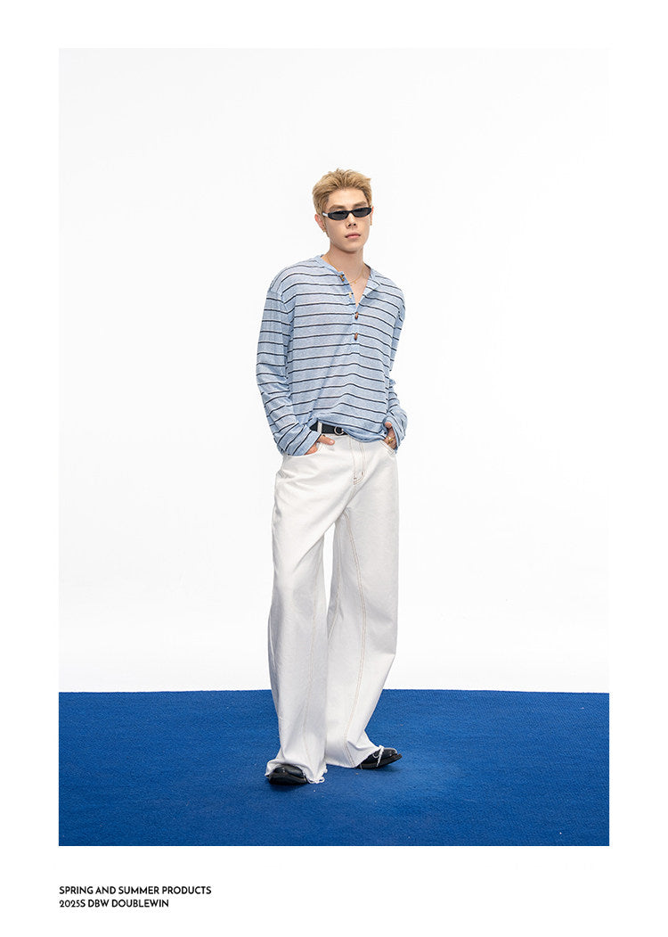 Denim Pants with Fringes