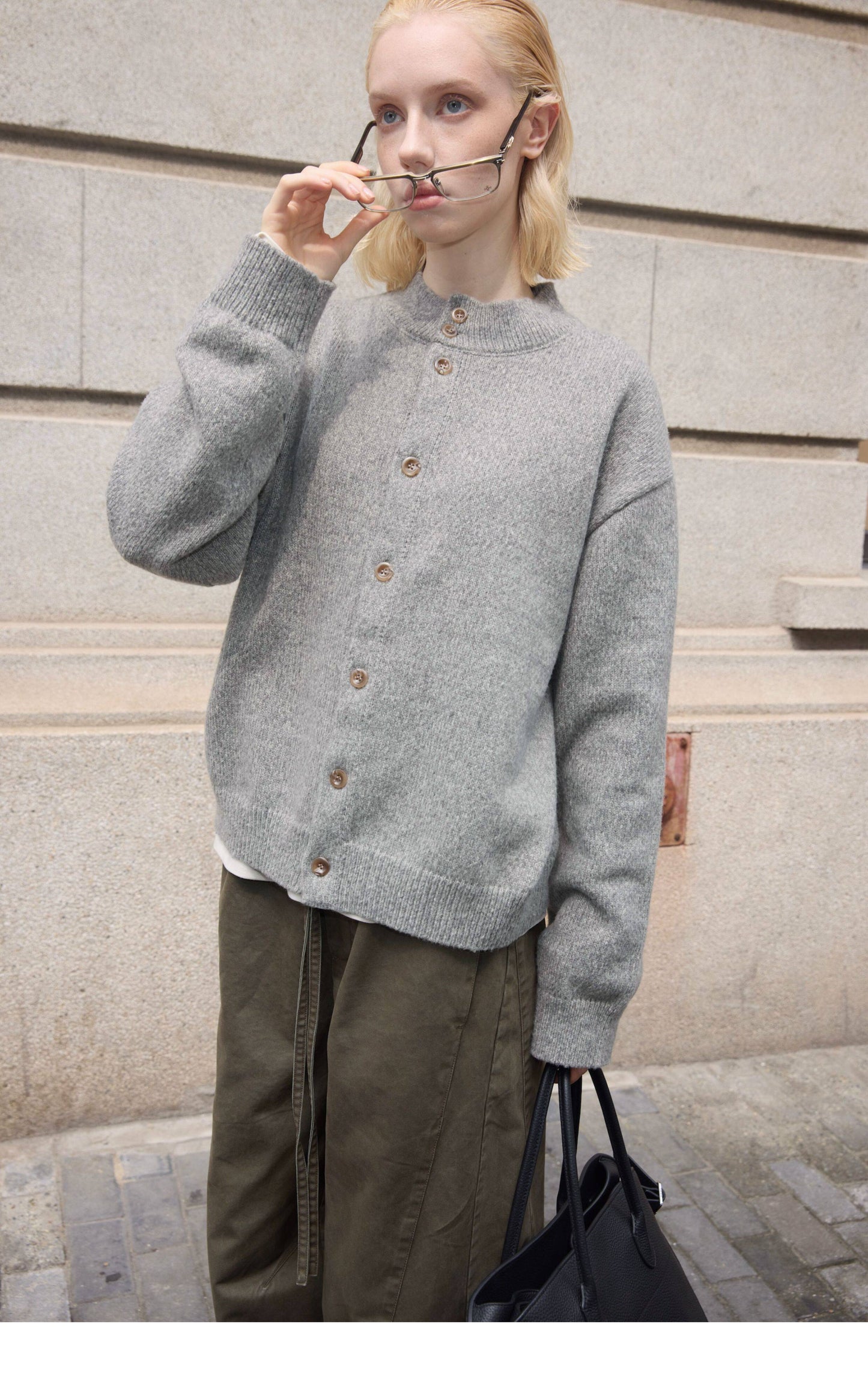 Multi-button Knit Cardigan