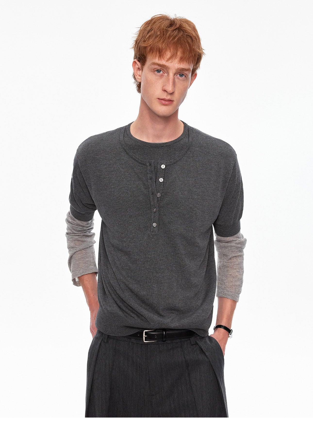 Two-Tone Casual Knit