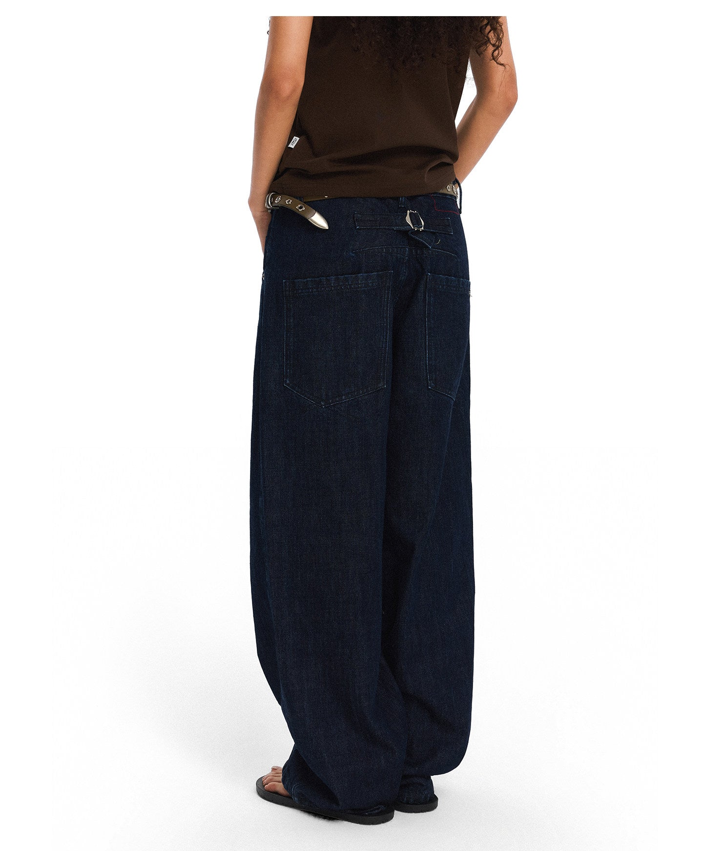 Vintage Dark Blue Raw Denim Pants