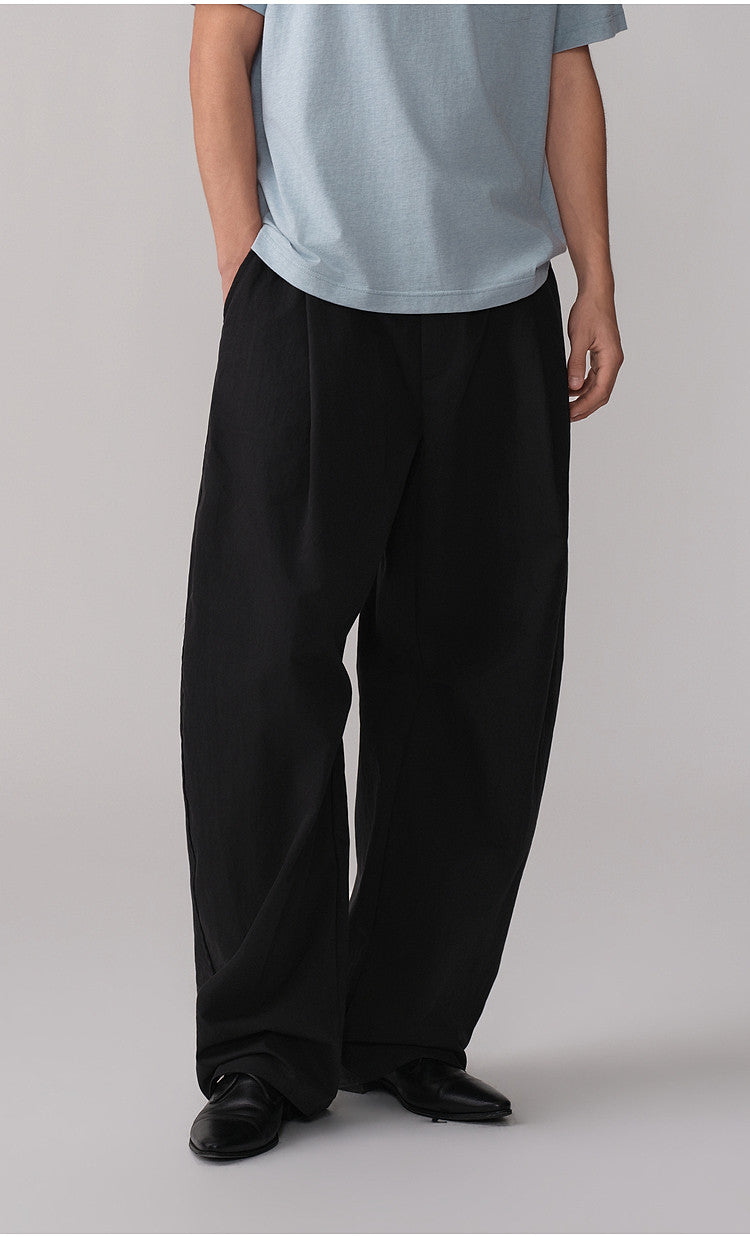 Simitara Pleated Elastic-Waist Casual Work Pants