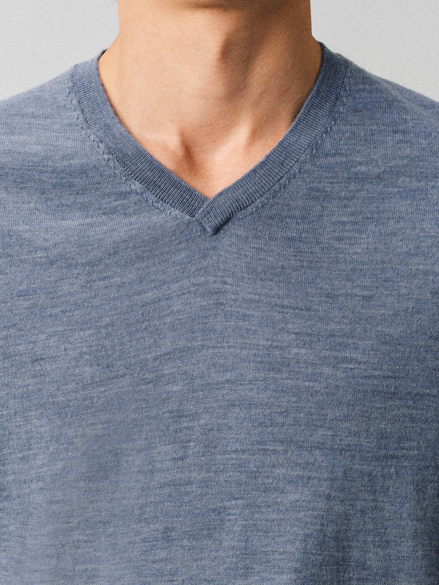 V-neck Wool Knit Shirt