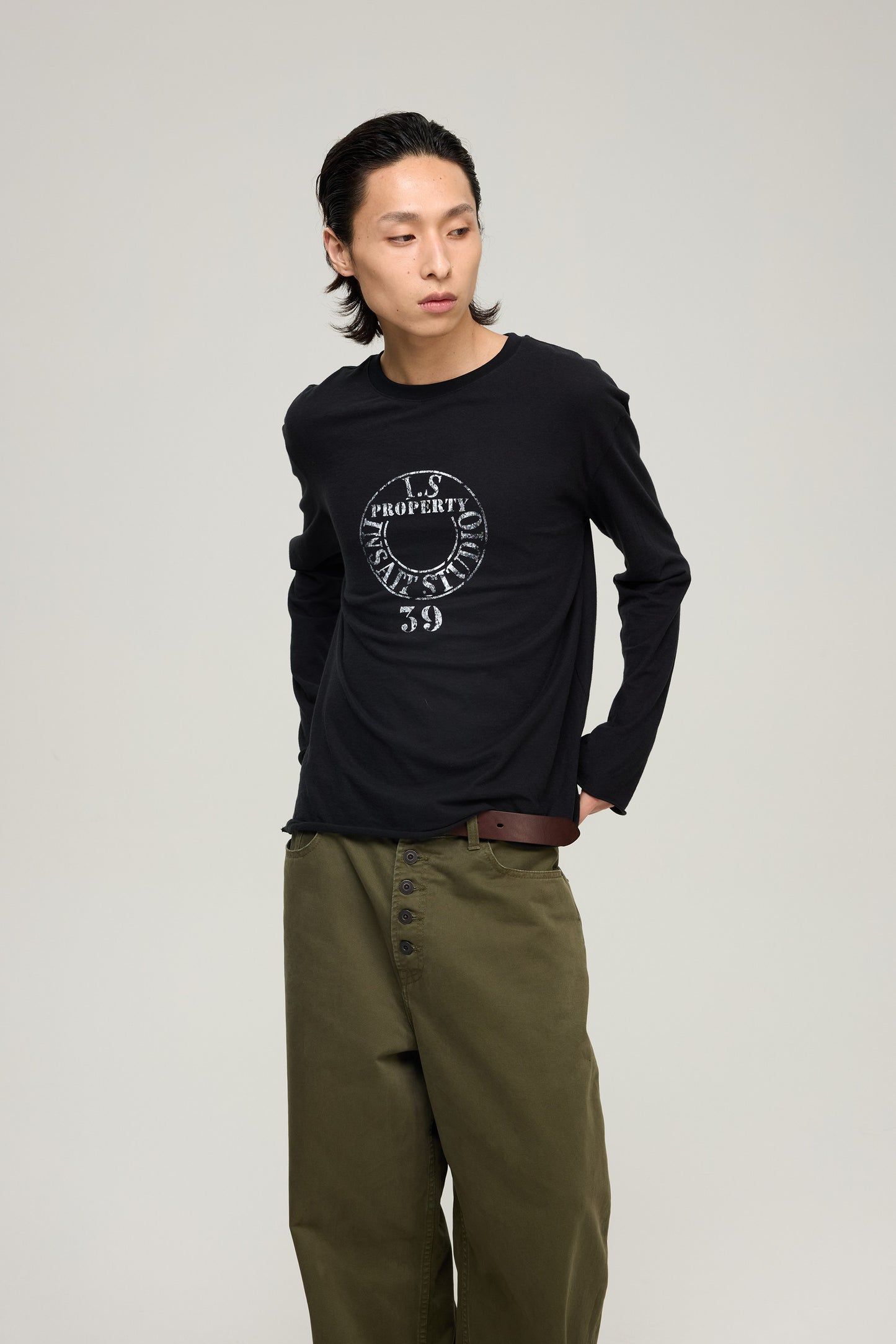 Rolled Hem Printed T-Shirt