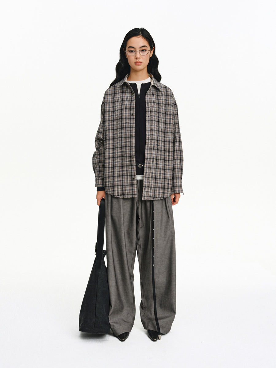 Contrast Color Casual Shirt