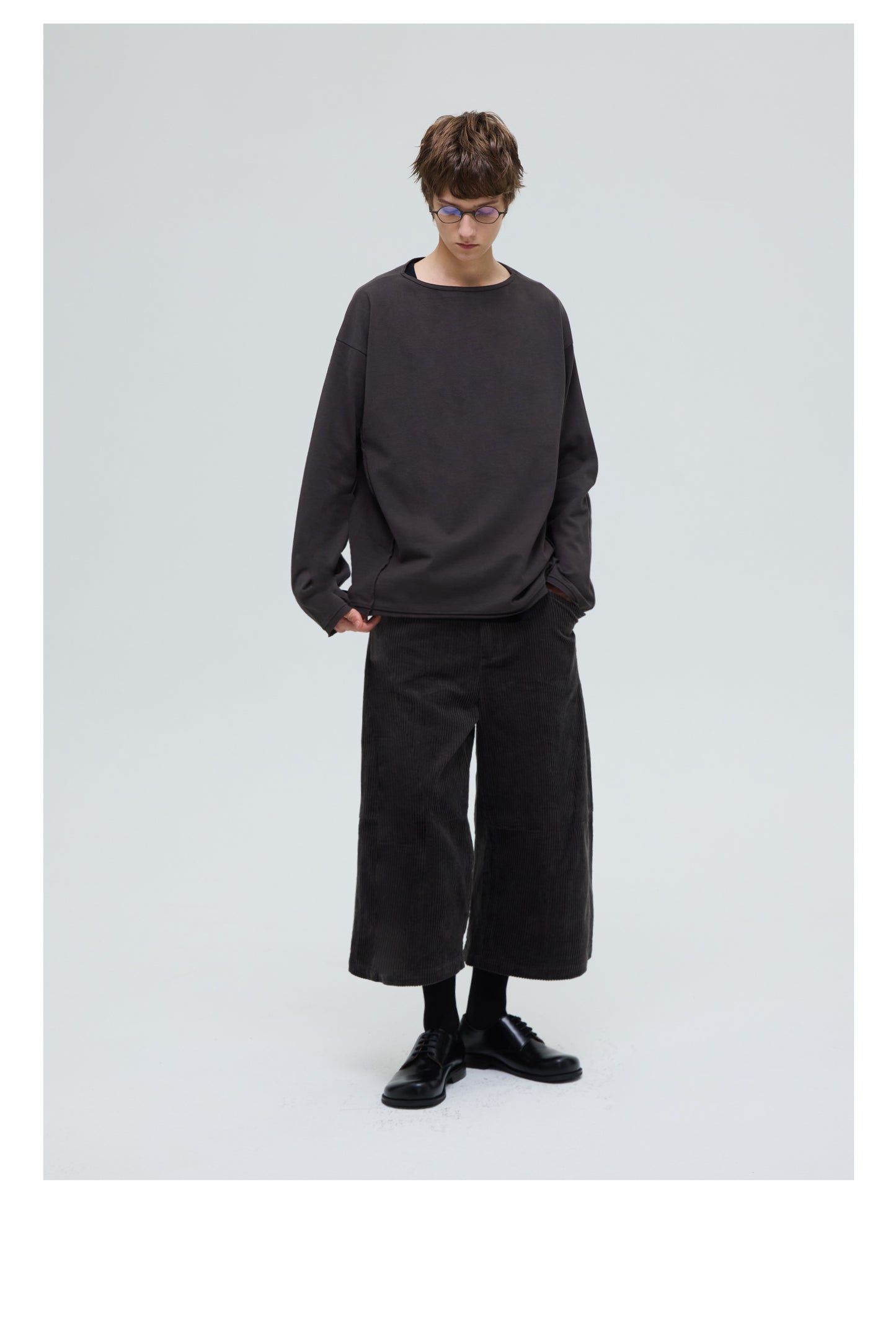 Stitched Boat Neck T-Shirt