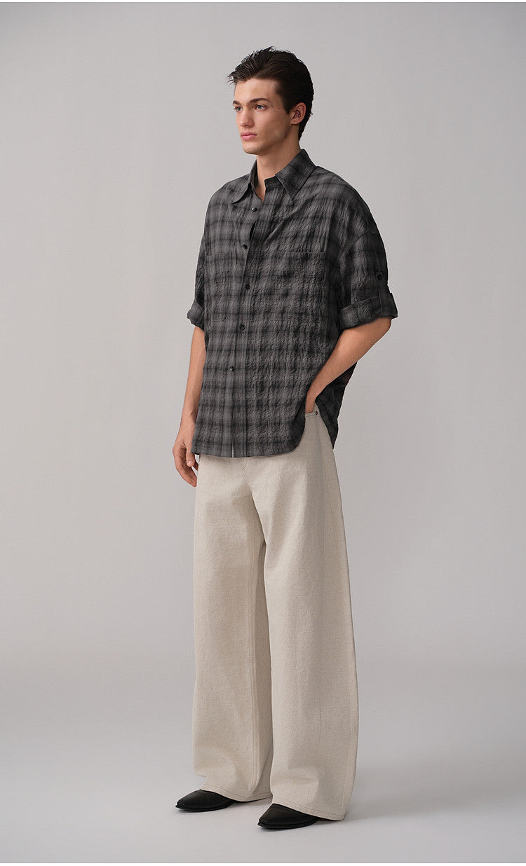 Checkered Shirt with Double Patch Pockets