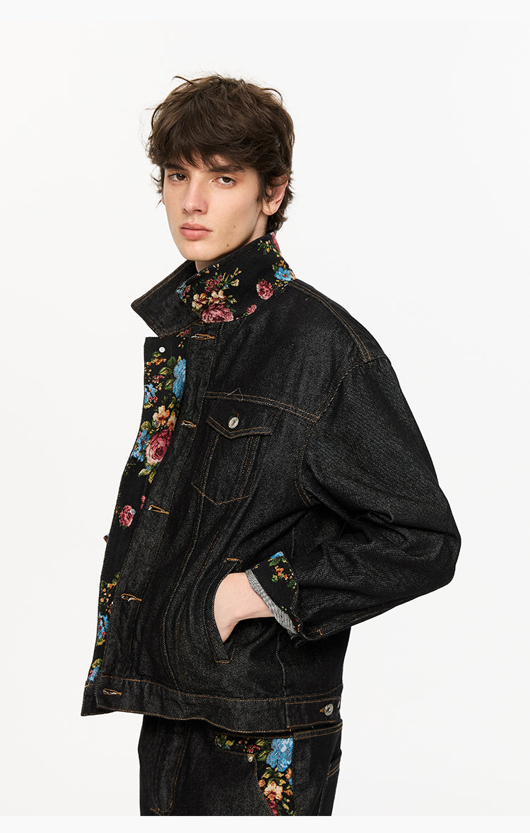 Wash-processed denim jacket