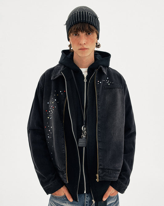 Wash-Processed Street Jacket