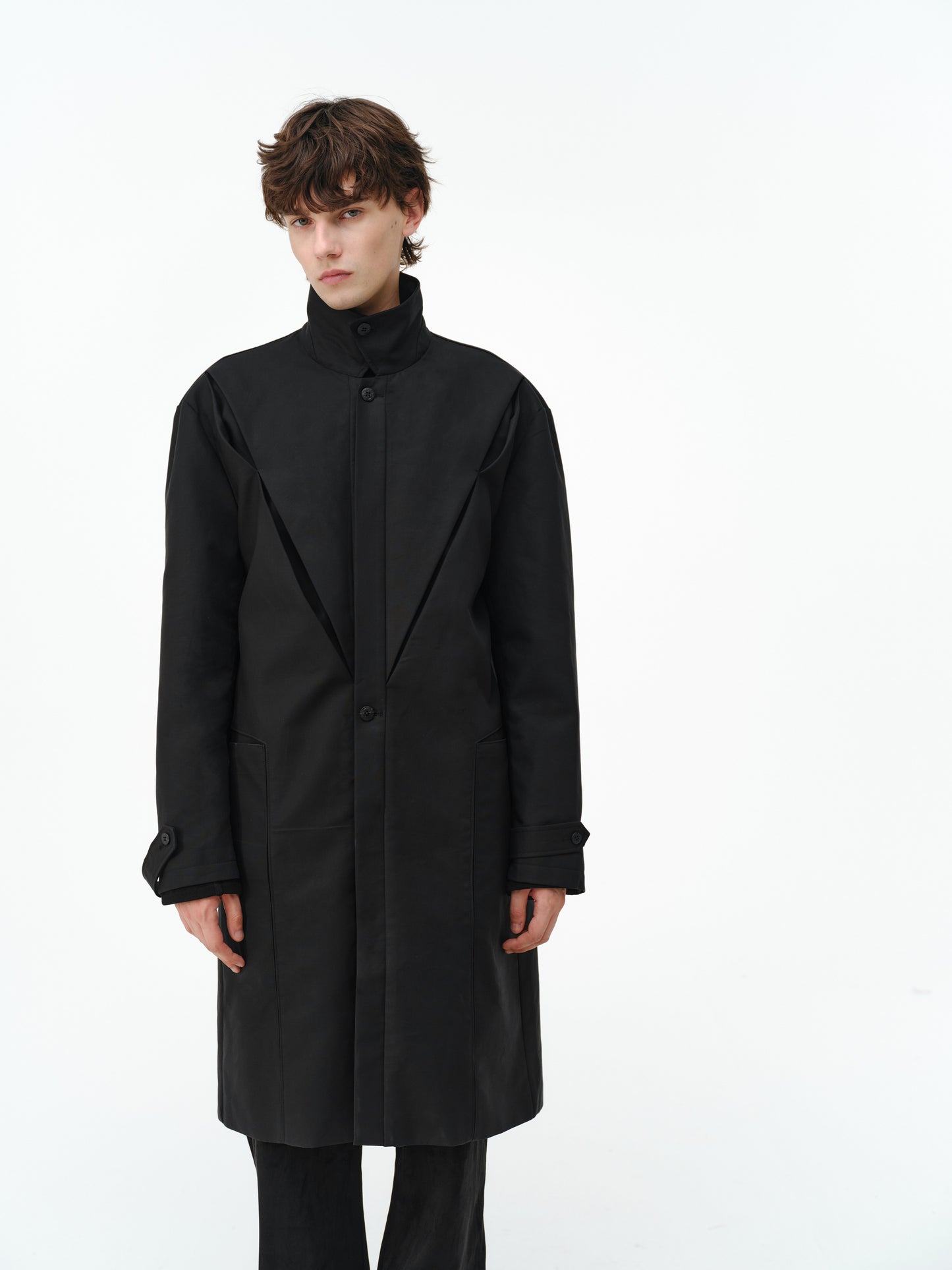 Multi-Shape Collar Coat