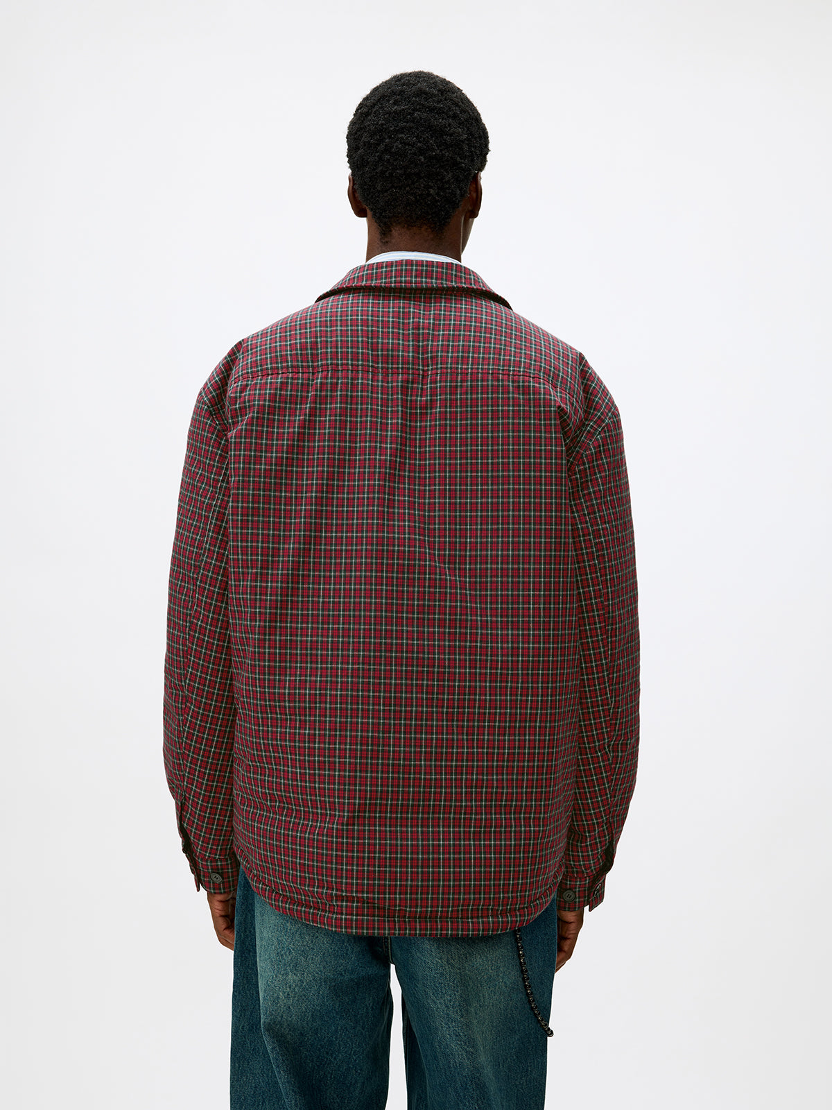 Checkered White Duck Down Jacket