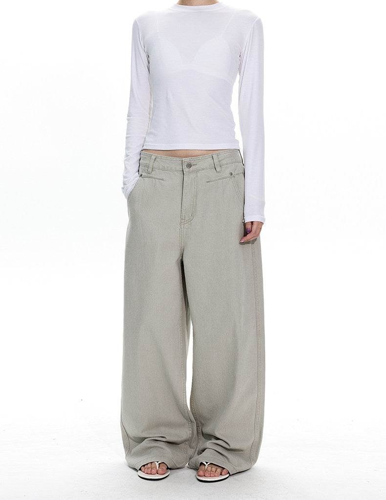 Minimalist Deconstructed Design Jeans