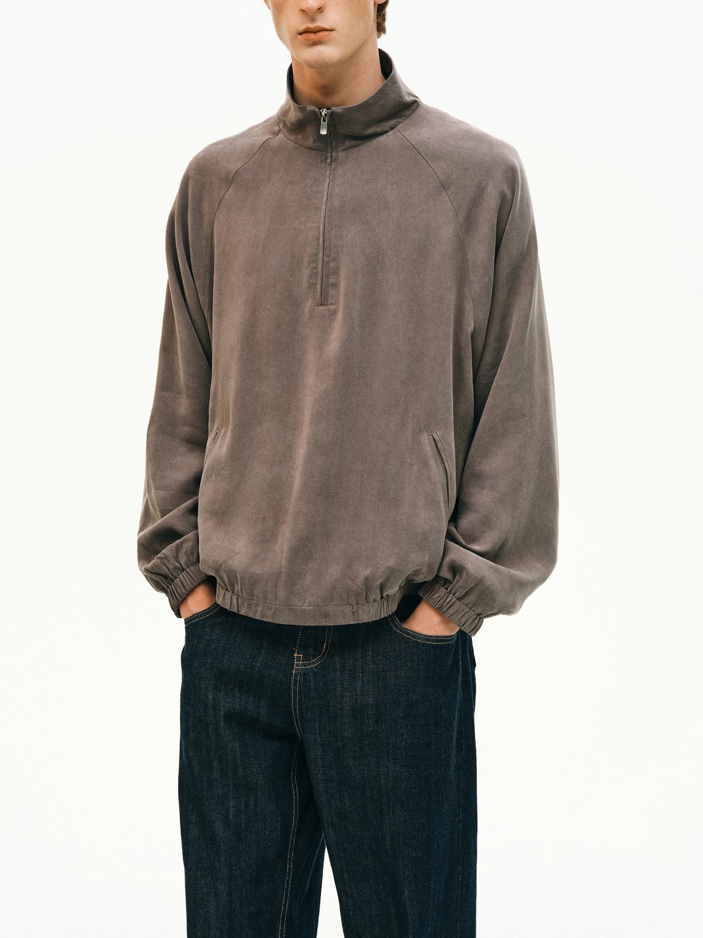 Half-Zip Raglan Sleeve Jacket