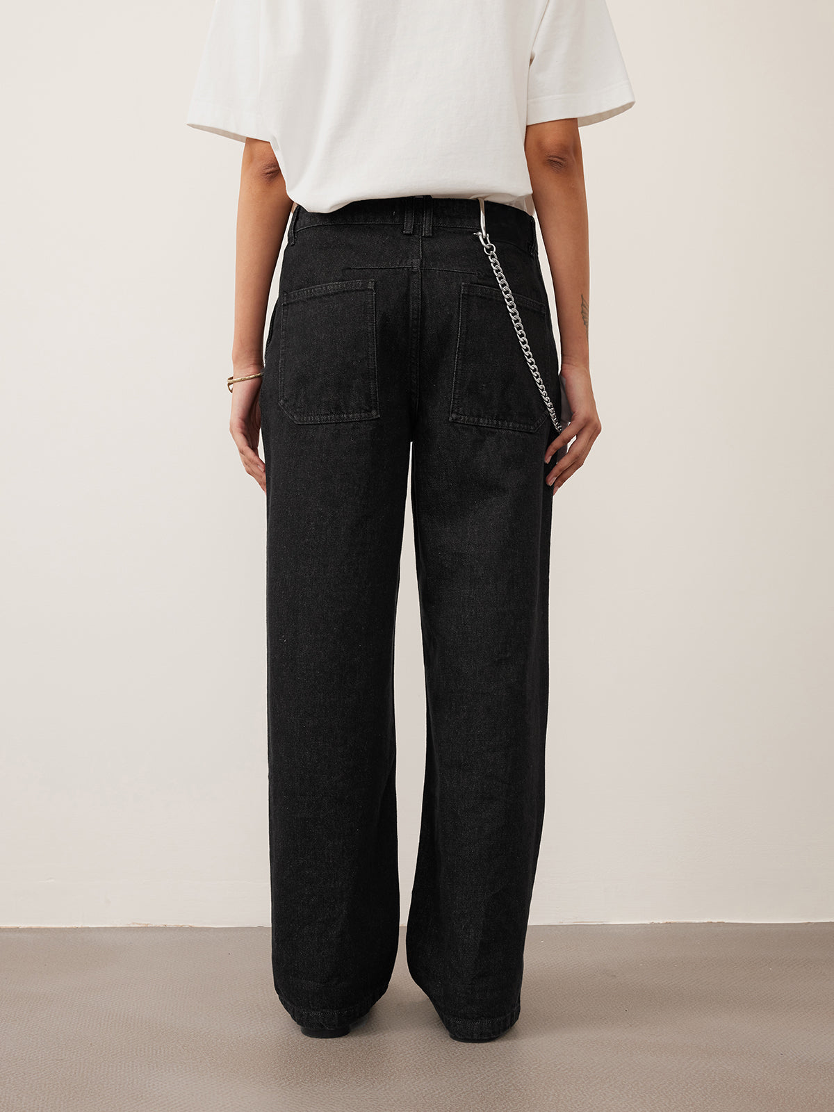 Single Pleats Loose Straight Jeans 12.25 oz.