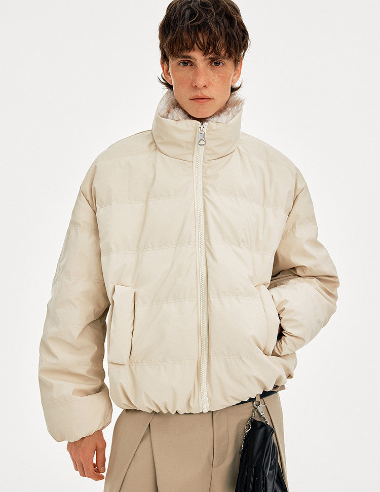 Retro Style Fur Collar Down Jacket