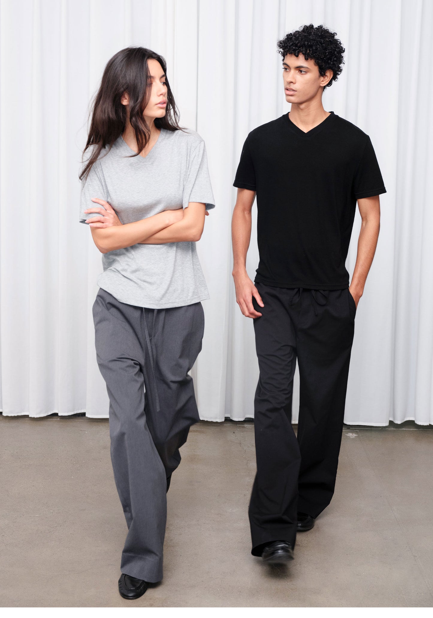 Elegant V-Neck Slim-Fit T-Shirt