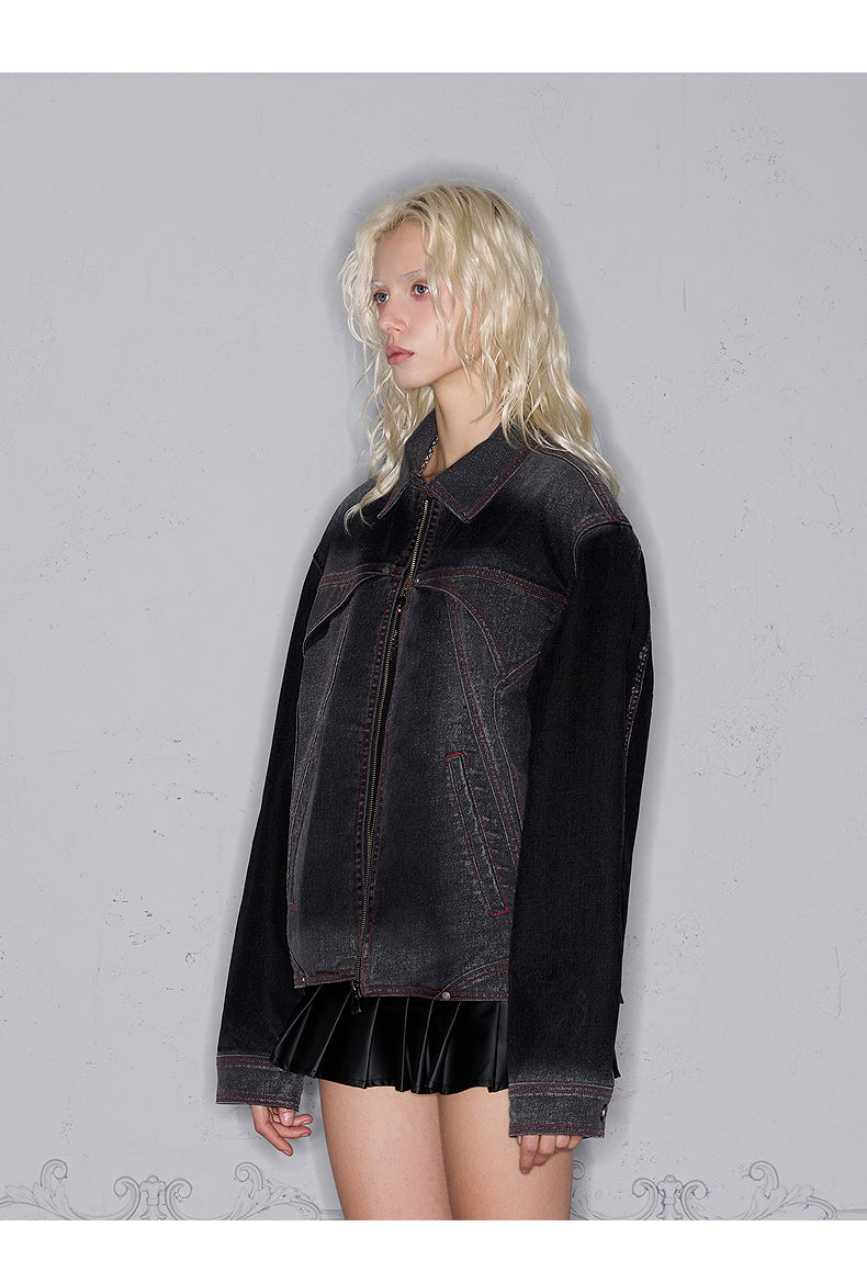 Washed Short Boxy Jacket