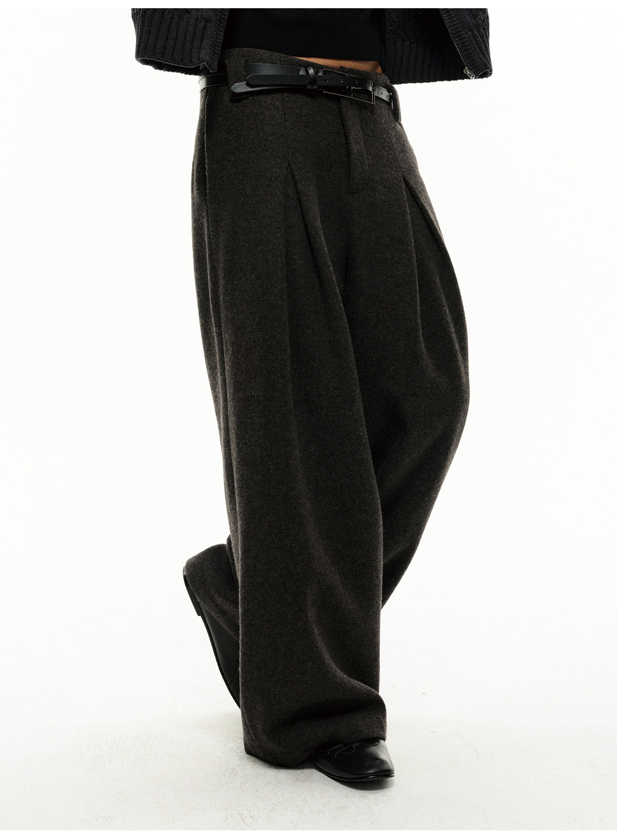 Wool Wide-Leg Pants