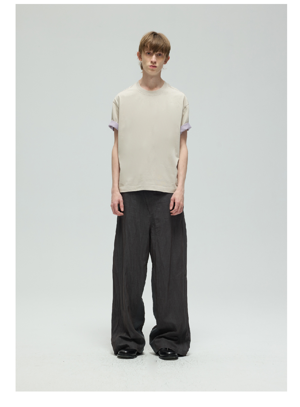 Basic Solid Color Stitch T-Shirt