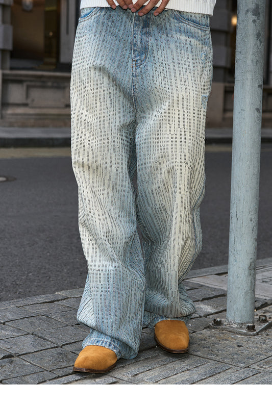 Jeans with rhinestones