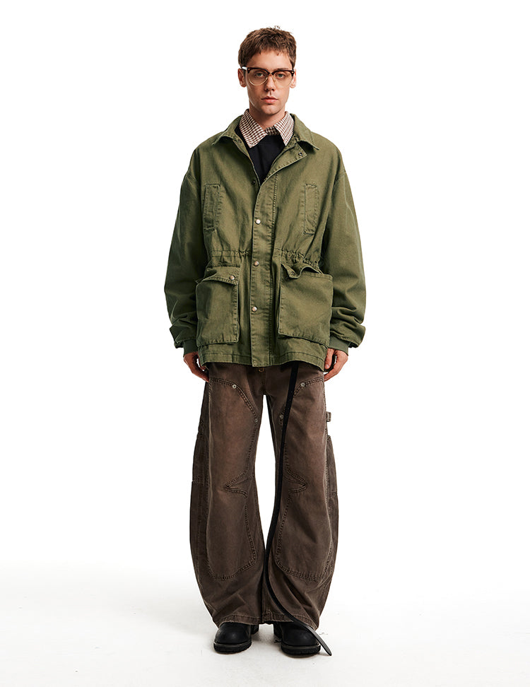 Relaxed Fit Casual Multi-Pocket Jacket