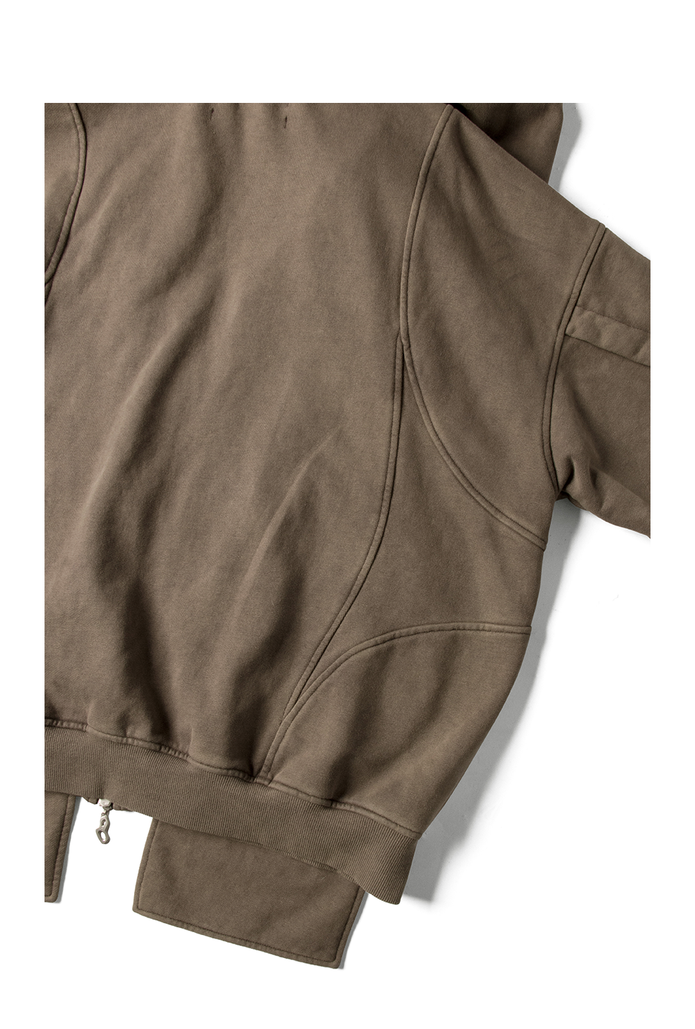 Wash-processed oversized sweatshirt